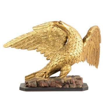 Folk Art Carved Gilded Eagle