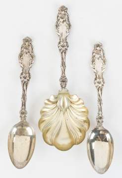 Whiting Sterling Silver Serving Pieces - Lily Pattern