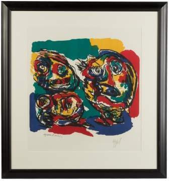 Karel Appel (Dutch, 1921-2006), Abstract of Faces