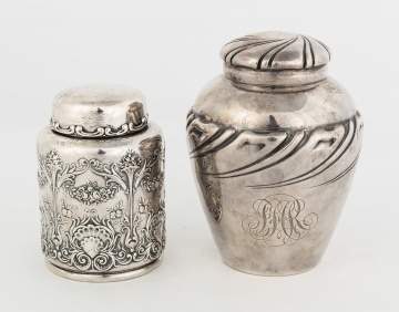 Whiting and Gorham Sterling Silver Tea Caddies