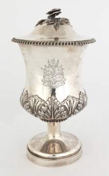 John and Edward Terry, London, Sterling Silver Covered Vase