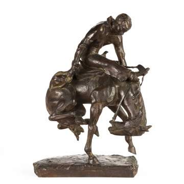 Gorham Bronze Sculpture of a Bronco Rider
