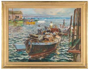 John Whorf (American, 1903-1959) "Provincetown  Harbor"