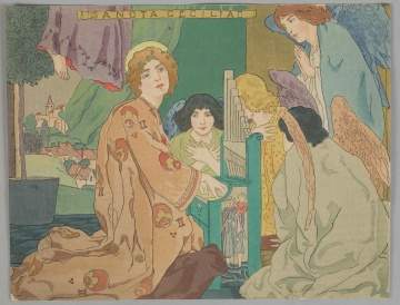 Harvey Ellis (American, 1852-1904) Four Art Nouveau Woodblock Prints