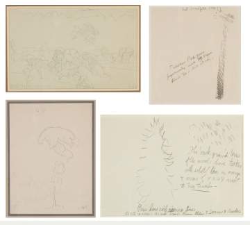 Charles Ephraim Burchfield (American, 1893-1967) Four Pencil Studies