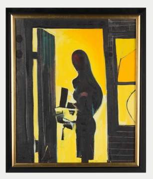 John Hultberg (American, 1922-2005) "Figure in Doorway"