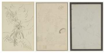 Charles Ephraim Burchfield (American, 1893-1967) Three Pencil Studies