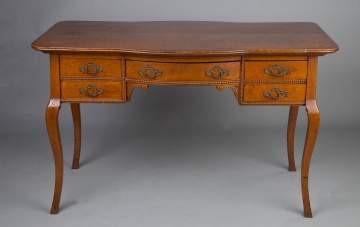 Victorian Carved Oak Ladies Desk