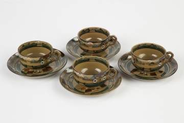 Four Deldare Tea Cups and Saucers