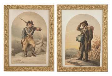 Two John Chapin (American, 1823-1904) Watercolors