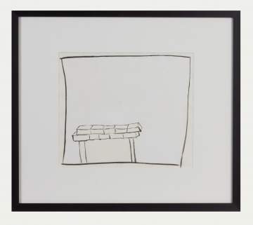 Tim Roby (American, 20th Century) Untitled (Stacks) Drawing 