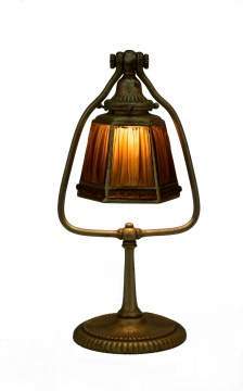 Tiffany Studios Linen Fold Desk Lamp