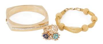 14K Gold Bracelets and Ring