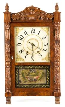 Mark Leavenworth, Waterbury, CT, Carved Case Shelf  Clock