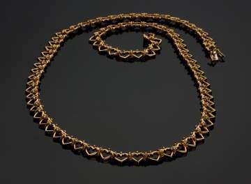 Tiffany 18K Gold Heart Necklace