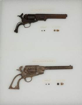 Excavated 1851 Navy Colt and Remington 44 1863 Army Revolver