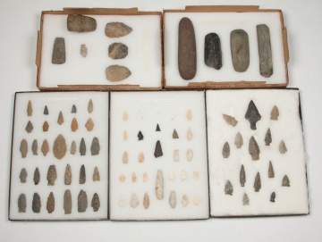 Miscellaneous Native American Stone Implements and Axe