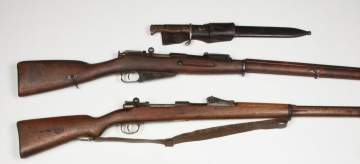 One Mauser and One Moisen-Nagant Rifle