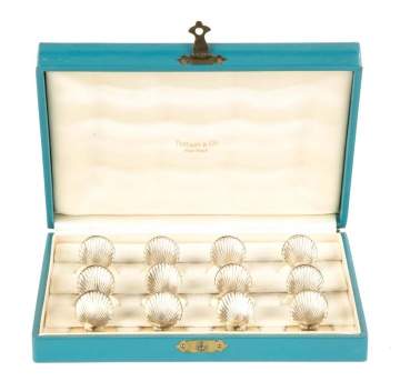 Twelve Tiffany & Co. Sterling Place Card Holders