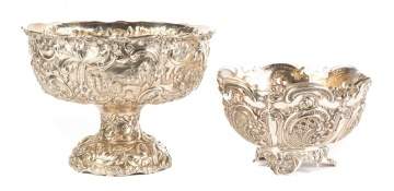 Sterling Footed Bowl and 800 Silver Center Bowl