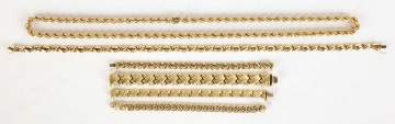 Group of Italian 14K Bracelets and Necklaces