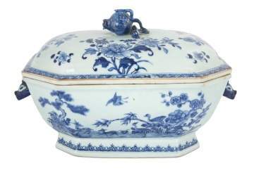 Chinese Export Canton Boar's Head Covered Tureen