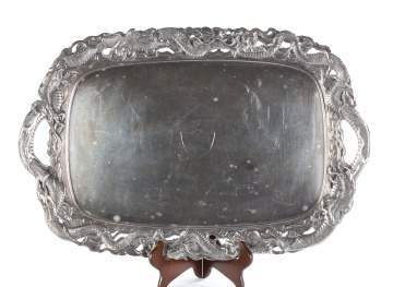 Japanese Sterling Silver Tray