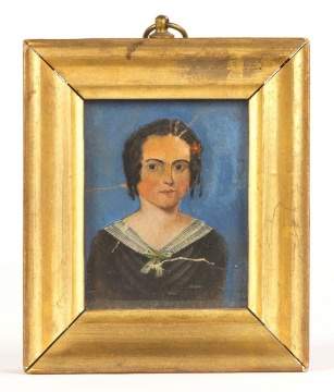 Miniature Watercolor of Young Lady