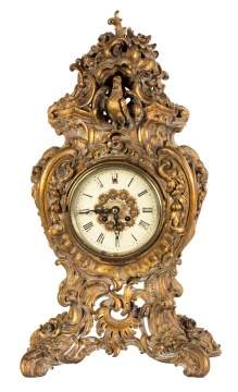 Carved Giltwood French Clock