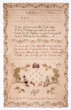 1798 Sampler by Mary Smith