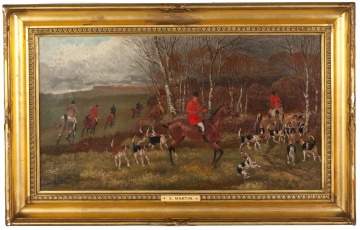Sylvester Martin (British 1856-1906) Fox Hunt Scene 