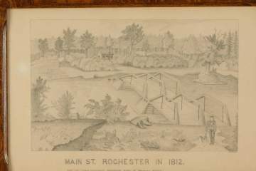 E.Sharrod, Drawing Main St. Rochester, NY 1812 