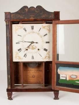Eli Terry & Sons Quarter Stenciled Column Shelf Clock