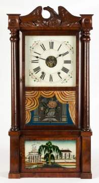 Elisha Manross Triple Decker Shelf Clock