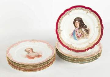 Group of Sevres Artist Signed Plates