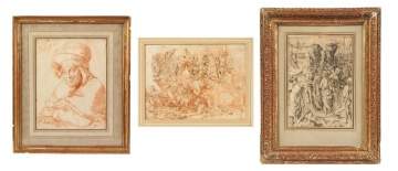 Three Old Masters Drawings and Etchings