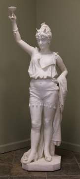 Prof. Andrei Cambi (Italian, 19th Century) Marble  Sculpture of Hebe
