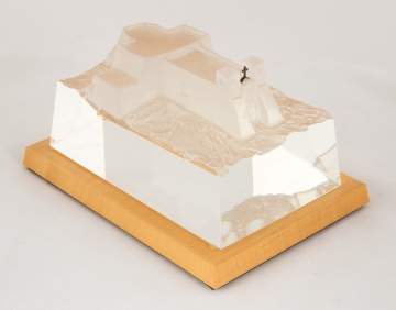 David Dowler, Steuben "Adobe Landmark" Crystal Sculpture