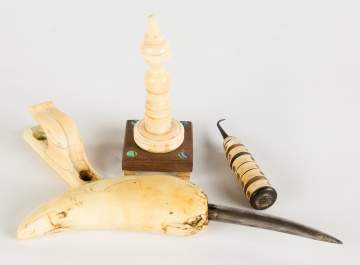 Group of 19th Century Scrimshaw Artifacts