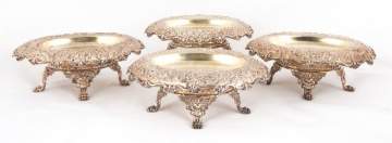 Four Tiffany & Co. Silver Footed Dishes