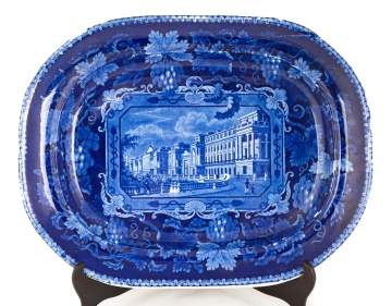 Historic Blue Staffordshire Platter