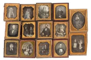 Group of 14 Various Daguerreotypes Portraits