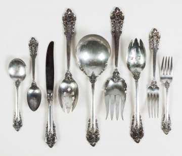 Wallace Grand Baroque Sterling Silver Flatware  Service for 12