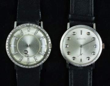 Two LeCoultre White Gold & Diamond Watches