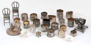 Group of Silver Plate Napkin Rings