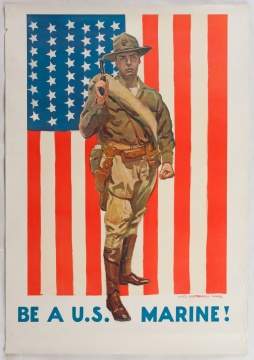 James Montgomery Flagg (American, 1877-1960) "Be a  U.S. Marine!"