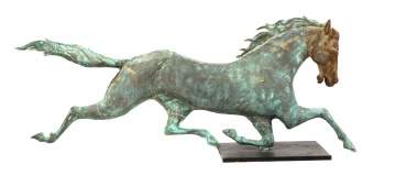 19th Century Copper Running Horse Weather Vain
