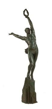 Pierre Le Faguays (French, 1892-1962) "Victory" Bronze Sculpture