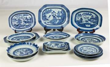 Group of Chinese Export Canton Various Platters and Dishes