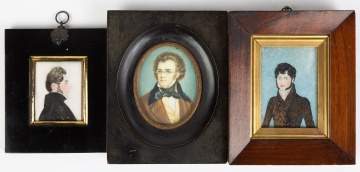 Three Miniature Portraits of Gentlemen